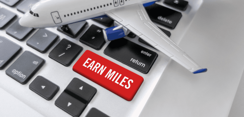 "Earn Miles" buttom.