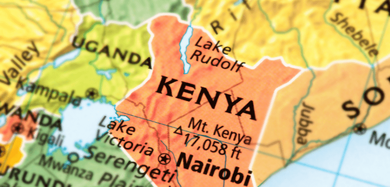 Kenya map.